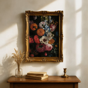 Poster Vie morte avec Bouquet de fleurs   Johan Johnsen