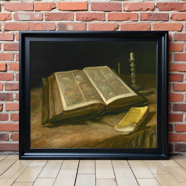 Poster Vie morte avec la Bible par Vincent Van Gogh (Créateur téléchargé)
