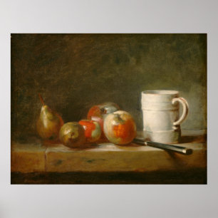 Poster Vie morte avec Mug - Jean-Siméon Chardin Beaux-Art