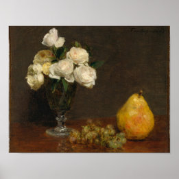Poster Vie morte avec Roses et fruits Henri Fantin-Latou