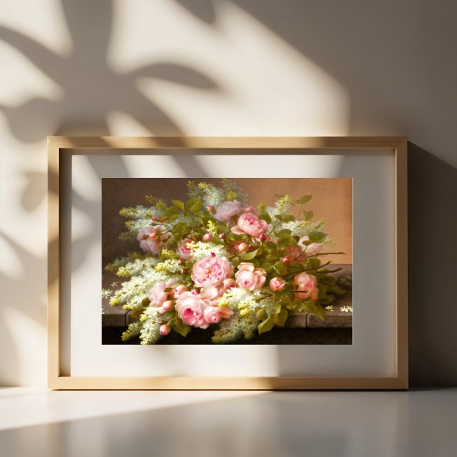 Poster Vie morte florale, Raoul M. De Longpré (Créateur téléchargé)