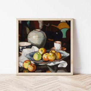Poster Vie morte, pommes et jarres Samuel John Peploe