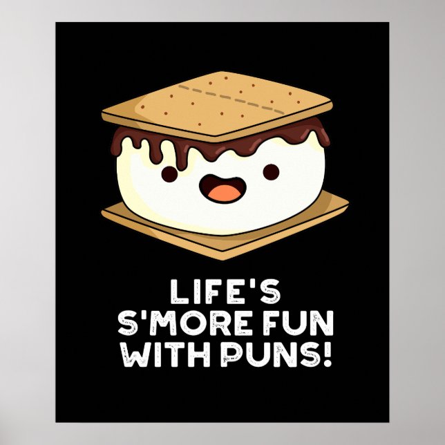 Poster Vie Plus Amusante Avec Puns Drôle Alimentation Pun (Devant)