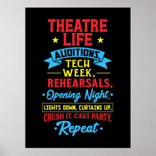 Poster Vie théâtrale pour acteur