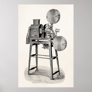 Poster Vieil équipement vintage de cinématographie