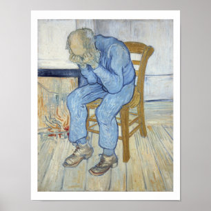 Poster Vieil homme de Vincent van Gogh   dans la peine