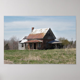 Poster Vieille Chambre abandonnée dans le pays