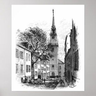 Poster Vieille copie du nord d'église