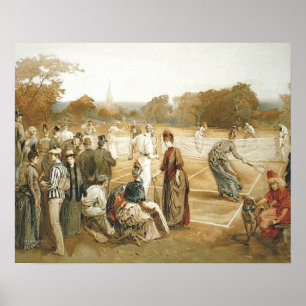 Poster Vieille école de tennis SUPÉRIEUR