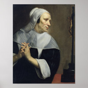 Poster Vieille Femme Priant