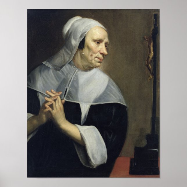 Poster Vieille Femme Priant (Devant)