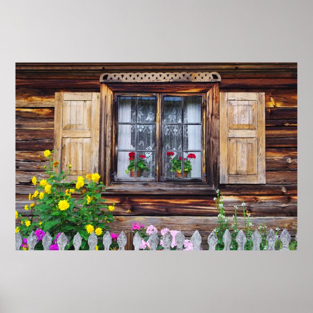 Poster Vieille fenêtre du gîte (Devant)