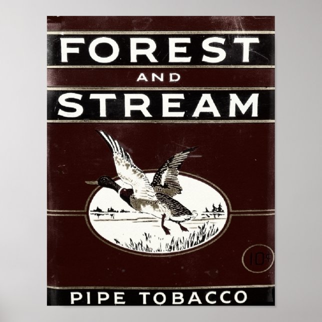 Poster Vieille forêt et tuyau de ruisseau Tabac (Devant)