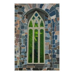 Poster Vieille ruine peinte