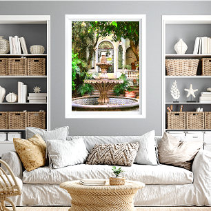 Poster Vieille Ville Hacienda Mexique Antique