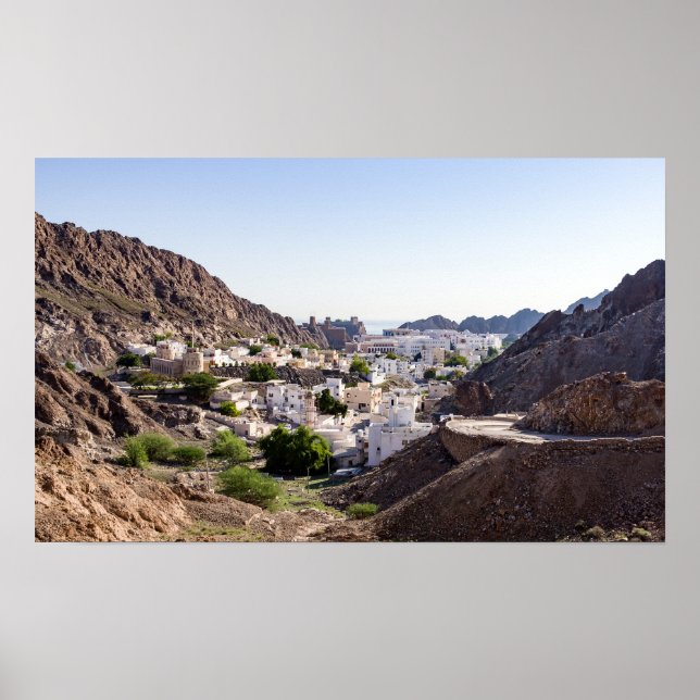 Poster Vieille ville historique de Mascate - Oman (Devant)