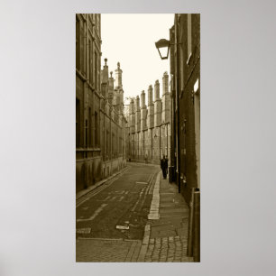 Poster Vieille Ville. Oxford (Royaume-Uni).