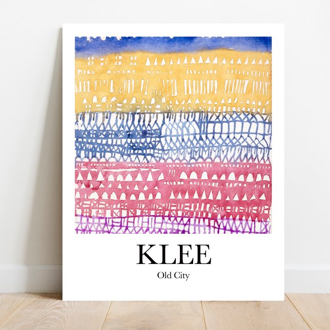Poster Vieille ville par Paul Klee (Klee's vibrant Old City on YOUR wall! High-quality art poster)