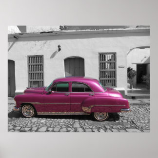 Poster Vieille voiture à Trinidad, Cuba