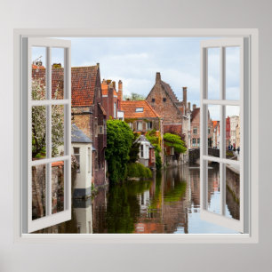 Poster Vieilles maisons à Bruges