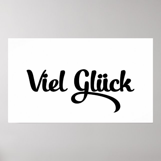 Poster Viel Glück | Bonne chance Langue Allemande (Devant)