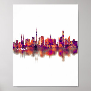 Poster Vienne Autriche Skyline