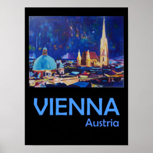 Poster Vienne Autriche Voyage rétro