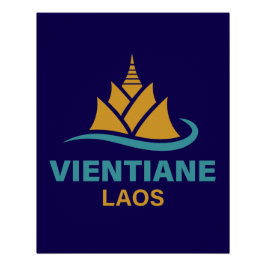 Poster Vientiane Laos Southeast Asia