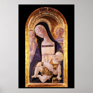 Poster VIERGE À L'ENFANT ET SAINTS par Neroccio de Landi