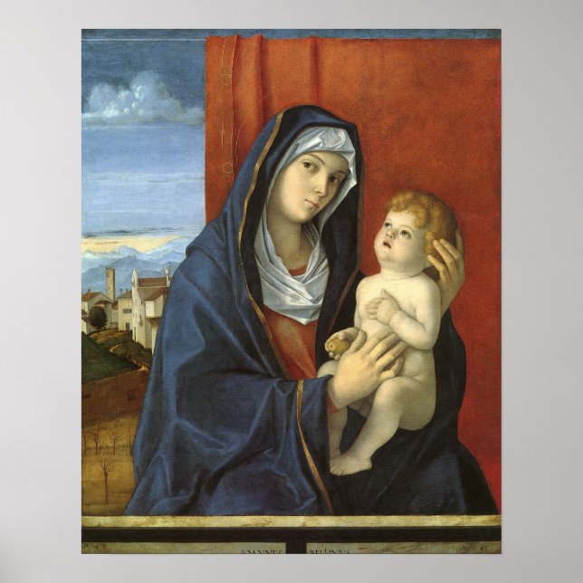 Poster Vierge à l'enfant par Giovanni Bellini (Devant)
