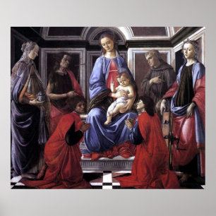 Poster Vierge à six saints - Botticelli
