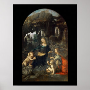 Poster Vierge des Rochers, Léonard de Vinci