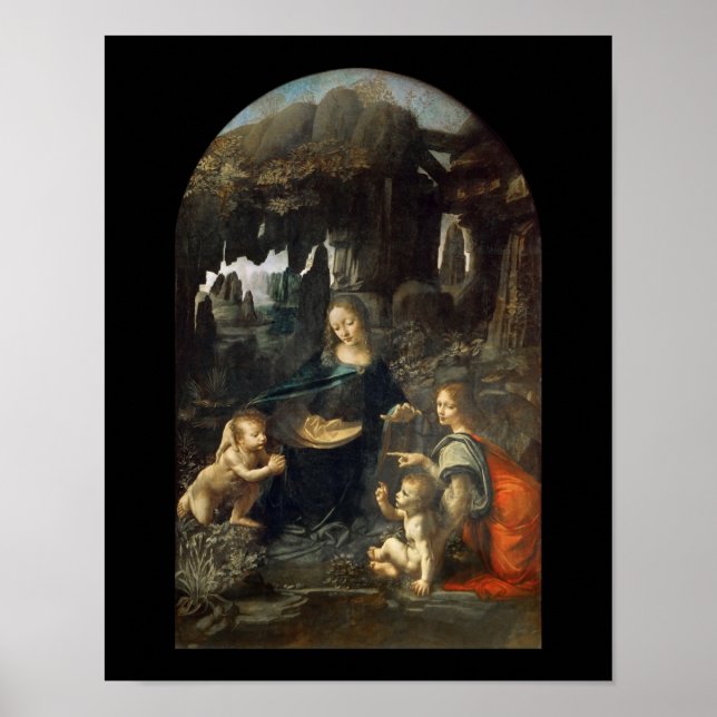 Poster Vierge des Roches, Léonard de Vinci (Devant)