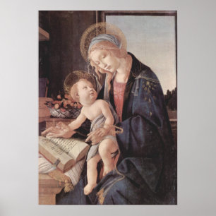 Poster Vierge du Livre - Botticelli - c1480