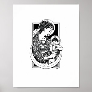 Poster Vierge et enfant 8" x 10" Imprimer