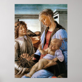 Poster Vierge et enfant avec ange - Botticelli - c1470