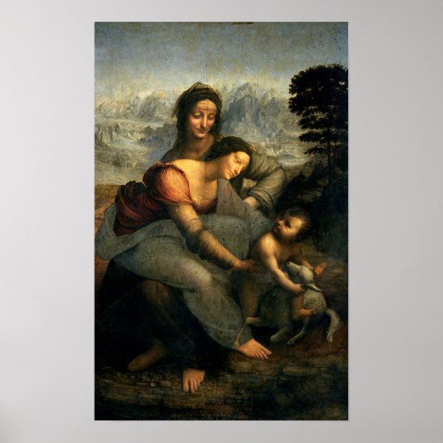 Poster Vierge et enfant avec Sainte-Anne, c.1510 (Devant)