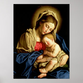 Poster Vierge et Enfant Jésus - Sassoferrato