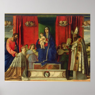 Poster Vierge et enfant (Retable Barbarigo) 1488