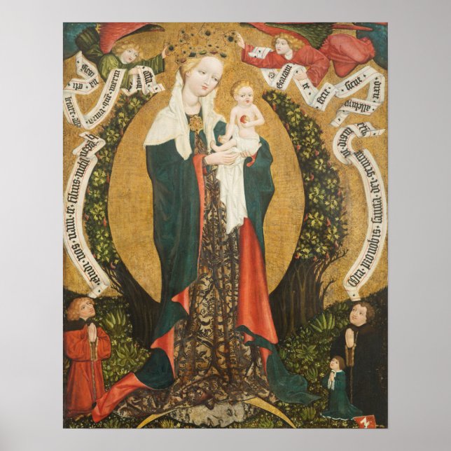 Poster Vierge et enfant sur une lune de croissant de Dest (Devant)