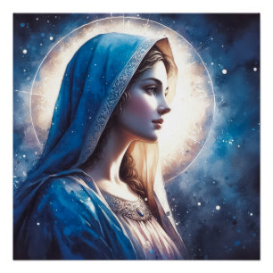 Poster Vierge Marie Jésus