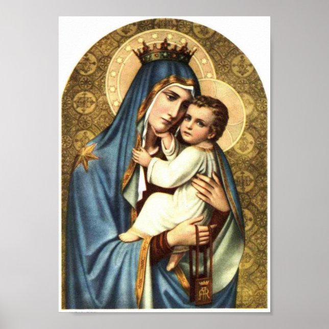 Poster Vierge sainte mère Marie, saint marie, maman vinta (Devant)