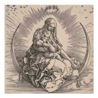 Poster Vierge sur le croissant par Albrecht Dürer