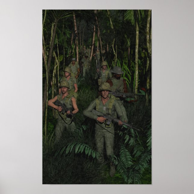 Poster Vietnam : patrouille dans la jungle (Devant)