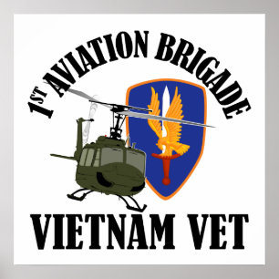 Poster Vietnam Vet - 1ère AVN BDE UH-1