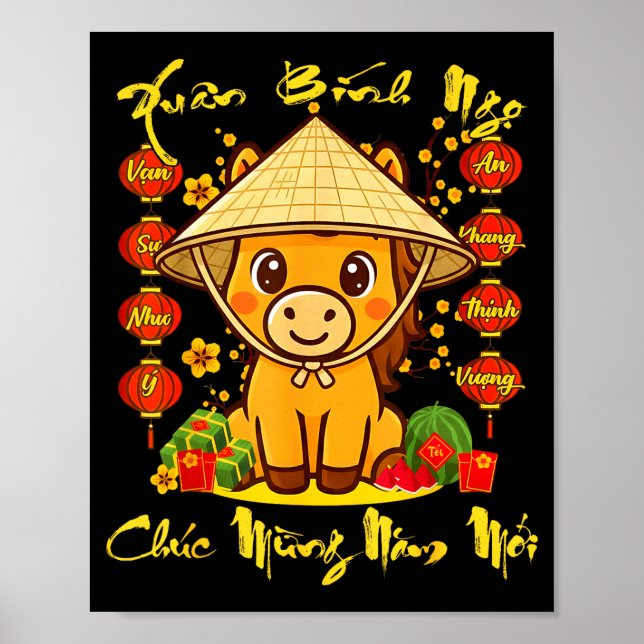 Poster Vietnamese Lunar New Year - Tet 2026 Year Of The H (Devant)
