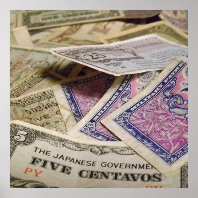 Poster Vieux argent militaire (Devant)