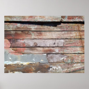 Poster Vieux bois rustique bateau en bois plank