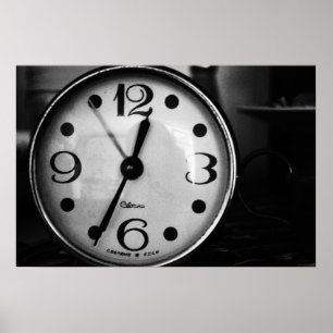 Poster Vieux cadenas noir et blanc