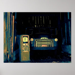 POSTER VIEUX CAMION DE GMC